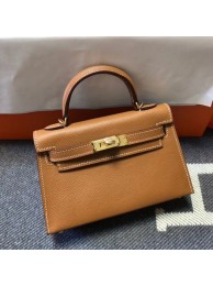 Hermes Kelly 20cm Tote Bag Original Epsom Leather KL20 Camel Tl781RX32