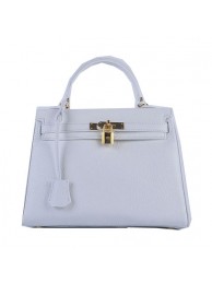 Hermes Kelly 28cm Shoulder Bags White Grainy Leather Gold Tl1579Oj66