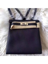 Hermes Kelly Ado Backpack H2398 Black Tl681ea89