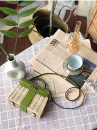 Hermes kelly picnic bag 9810 green Tl676Af99