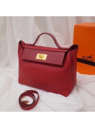 Hermes Kelly togo Leather Tote Bag H2424 red Tl585fJ40