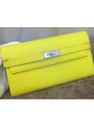 Hermes Kelly Wallet Epsom Leather H009 Yellow Tl2094bm74