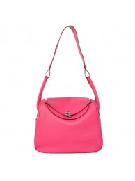 Hermes Lindy 30CM Havanne Handbags 1057 Peach Leather Silver Hardware Handbags Tl1944Oj66