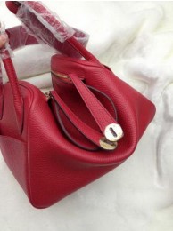 Hermes Lindy 30CM Red Leather Shoulder Bag HLD30 Gold Tl1256dE28