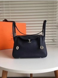 Hermes Lindy Original Togo Leather Bag 5086 Black Tl801EW67