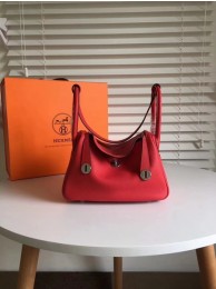 Hermes Lindy Original Togo Leather Bag 5086 Red Tl797uk46