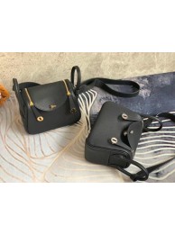 Hermes mini Lindy Original Togo Leather Bag OLD19 black Tl416RX32