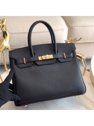 Hermes original Epsom Leather HB35O black&gold Metal Tl572Dq89