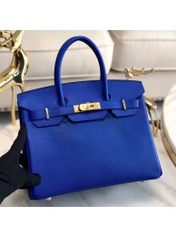 Hermes original Epsom Leather HB35O Electro optic blue&gold Metal Tl577jo45