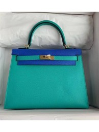 Hermes Original Epsom Leather KEL2578 skyblue&Electro optic blue Tl347EC68