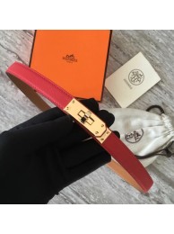 Hermes original epsom leather Kelly belt H069854 red gold plated metal Tl3528fc78