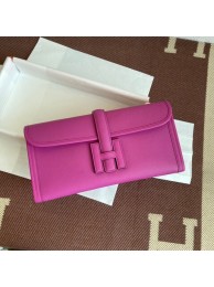 Hermes Original Espom Leather Clutch 37088 plum blossom Tl230sf78