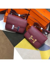 Hermes Original Espom Leather Constance Bag 5333 claret Tl287TL77