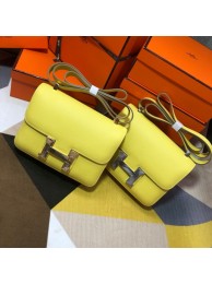 Hermes Original Espom Leather Constance Bag 5333 lemon Tl282jf20