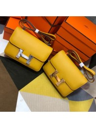 Hermes Original Espom Leather Constance Bag 5333 yellow Tl289uZ84