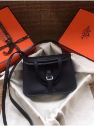 Hermes Original Halzan mini bag H069523 black Tl727Yr55