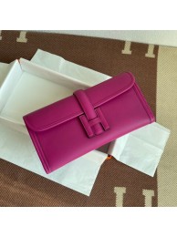Hermes Original jige swift Leather Clutch 37088 rose Tl250Kd37