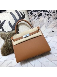 Hermes original Kelly Epsom Leather KL32 brown Tl689LG44