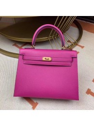 Hermes original Kelly Epsom Leather KL32 rose Tl615Kd37