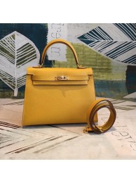 Hermes original Kelly Epsom Leather KL32 yellow Tl618AM45