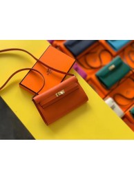 Hermes Original kelly espom leather to go woc Bag H4087 orange Tl533Tk78
