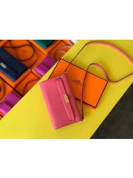 Hermes Original kelly espom leather to go woc Bag H4087 rose Tl526dE28