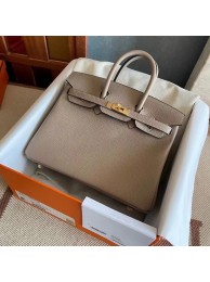 Hermes original Togo Leather HB25O light gray Tl160Sy67