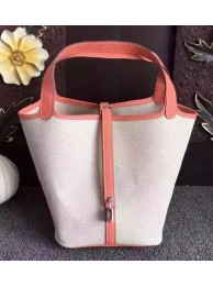 Hermes Picotin Lock 18cm Bag Canvas HPL8618T Light Pink Tl1007bT70