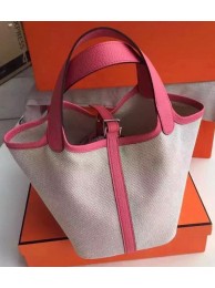 Hermes Picotin Lock 18cm Bag Canvas HPL8618T Pink Tl1016ED90