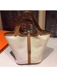Hermes Picotin Lock 18cm Bag Canvas HPL8618T Wheat Tl1005dV68