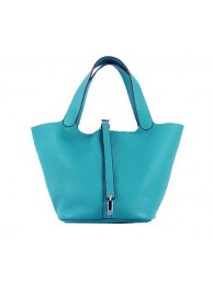 Hermes Picotin Lock PM Bags Clemence Leather H8615 Green Tl1415Kn56