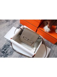 Hermes Roulis 19cm Evercolor 9D H9003 dark gray&Silver Tl138hI90