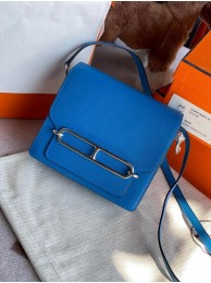 Hermes Roulis 19cm Evercolor 9D H9003 Electro optic blue&Silver Tl146TP23