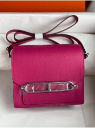 Hermes Roulis 19cm Evercolor 9D H9003 purple&Silver Tl109Oq54