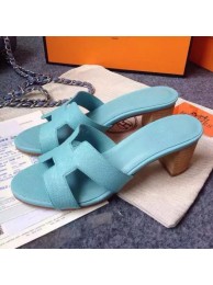 Hermes Sandals Togo Leather HO0471 Light Blue Tl3408Bw85