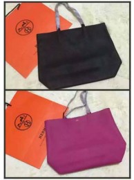 Hermes Shopper Double-Sided Bag Original Leather HS1209 Black&Peach Tl1141NP24