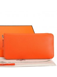 Hermes Zipper Wallet Original Saffiano Leather A309 Orange Tl2246JD63