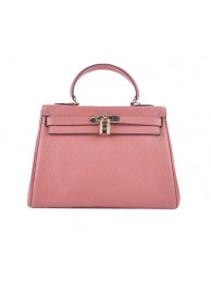 High Imitation Hermes Kelly 28cm Shoulder Bags Light Pink Grainy Leather Gold Tl1567bg96