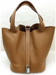 High Imitation Hermes Picotin Lock 22cm Bags Litchi Leather HPL1048 Wheat Tl1202bg96