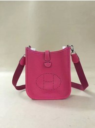 High Quality Hermes Evelyne original togo leather mini Shoulder Bag H15698 rose Tl452BH97