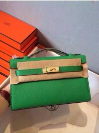 High Quality Hermes Kelly 22cm Tote Bag Original Leather KL22 Green Tl941pR54