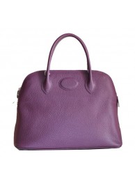High Quality Replica Hermes Bolide 37CM Calfskin Leather Tote Bags H509084 Purple Tl1444aR54