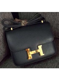 Hot Hermes Constance Bag Calfskin Leather H9999 Black Tl985cT87