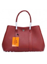 Hot Hermes Garden Party 30cm Tote Bags Grainy Leather Burgundy Tl1350cT87