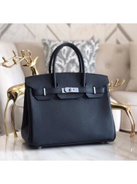 Hot Hermes original Epsom Leather HB35O black&silver Metal Tl571Nm85