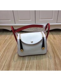 Imitation Cheap Hermes Lindy 30CM Original Leather Shoulder Bag LD30 White&Red Tl908fV17