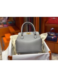 Imitation Cheap Hermes Toolbox Togo Bag Original Leather 3259 Gray Tl178fV17