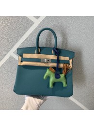 Imitation Hermes Birkin 25CM Epsom Bag Original Leather H25E Dark Green Tl402Oz49