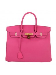 Imitation Hermes Birkin 35CM Tote Bag Peach Original Leather H35 Gold Tl1675Nj42