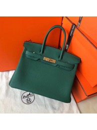 Imitation Hermes Birkin Bag Original Leather 35CM 17825 Green Tl501sJ18